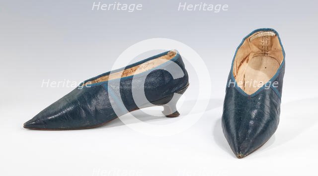 Slippers, probably British, 1790-1805. Creator: Unknown.