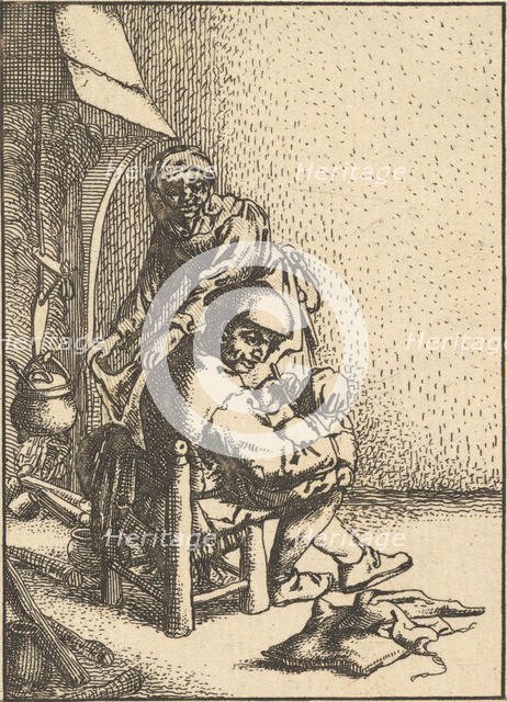 Father Feeding his Child, 1610-85. Creator: Unknown.