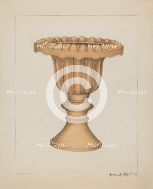 Pottery Vase, c. 1938. Creator: Annie B Johnston.