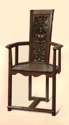 Yew chair, 1904. Artist: Shirley Slocombe.