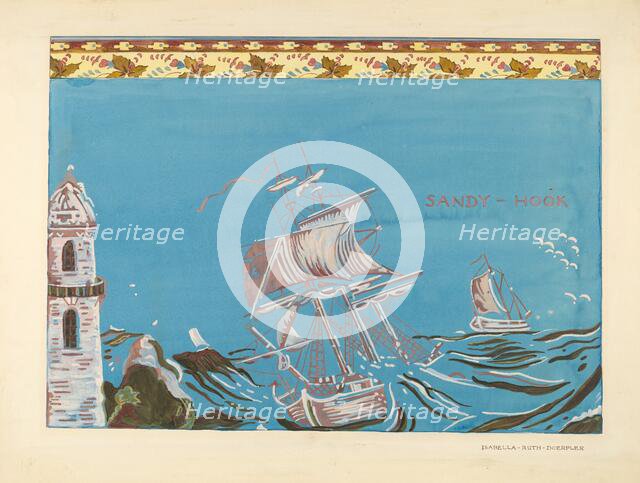 Bandbox Design, c. 1937. Creator: Isabella Ruth Doerfler.