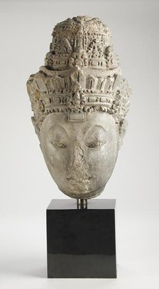Head of Deified King (?), 14th century. Creator: Unknown.