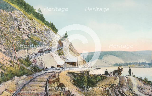 Mandrin Cliff on the Selenga River at 126 versts, 1904-1917. Creator: Unknown.