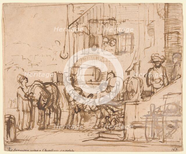 The Good Samaritan Arriving at the Inn, c.1660. Creator: Constantijn van Renesse.