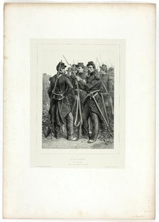 Sappers, from Souvenirs d’Italie: Expédition de Rome, 1853. Creator: Auguste Raffet.