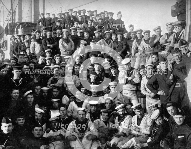 The company of the first class cruiser, HMS 'Imperieuse', 1896. Artist: A Debenham