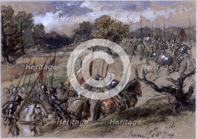 'On the March', 1874. Artist: Sir John Gilbert