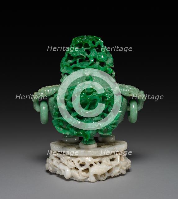 Three-Sectional Altar Group: Koro with Lid and Base, 1644-1911. Creator: Unknown.