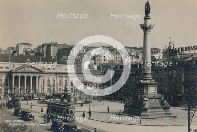 Rossio Square, Lisbon, Portugal, 1936. Artist: Unknown