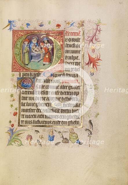 Initial G: The Circumcision; Book of Hours, after 1460. Creator: Unknown.