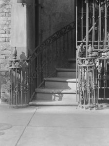 Victor David House (Le Petit Salon) entrance stairway, 620 St. Peter Street, New Orleans, c1920-1926 Creator: Arnold Genthe.
