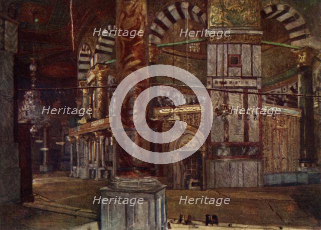 'Interior of the Dome of the Rock from the South-East', 1902. Creator: John Fulleylove.