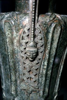 Detail of Celtic Bronze Flagon from Durrnberg near Hallein, Austria,  late 5th century BC. Artist: Unknown.