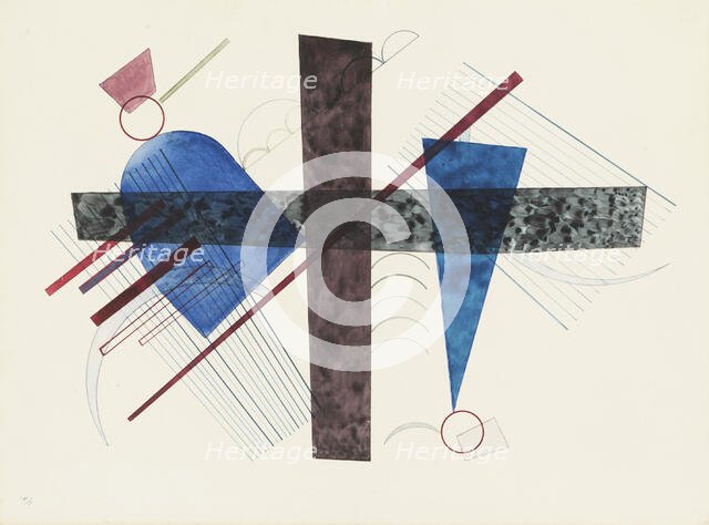 Blau in Rund und Spitz (Blue in round and pointed), 1933. Creator: Kandinsky, Wassily Vasilyevich (1866-1944).