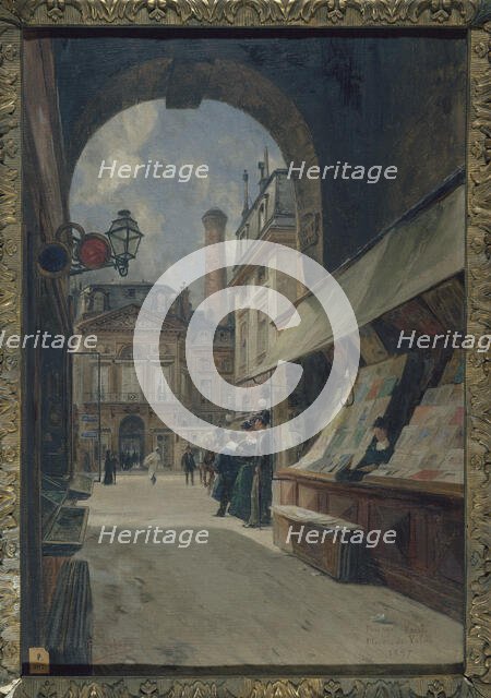 Passage Verite and Place de Valois, 1897. Creator: Paul Schaan.