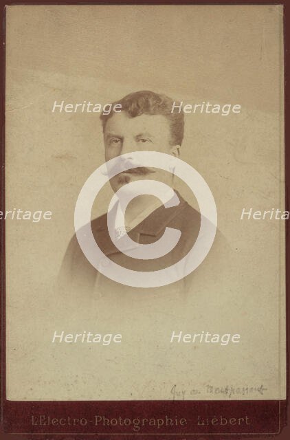 Portrait of Guy de Maupassant. Creator: Liébert, Alphonse (1827-1913).