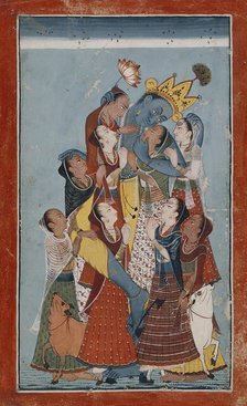 Krishna Embracing the Gopis, between c1700 and c1725. Creator: Unknown.