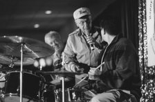 Flip Phillips, Butch Miles, Joe Ascione, The March of Jazz, Clearwater Beach, Florida, 2000. Creator: Brian Foskett.