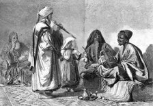 "A Rehearsal, Cairo". By Carl Haag, in the exhibition of the Society of Painters in..., 1861. Creator: H. Harrall.