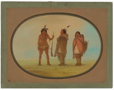 Arapaho Chief, His Wife, and a Warrior, 1861/1869. Creator: George Catlin.