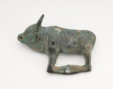 Ornament in the form of a standing bull, Han dynasty, 206 BCE-220 CE. Creator: Unknown.
