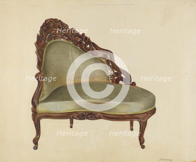 Love Seat, c. 1940. Creator: Joseph Rothenberg.