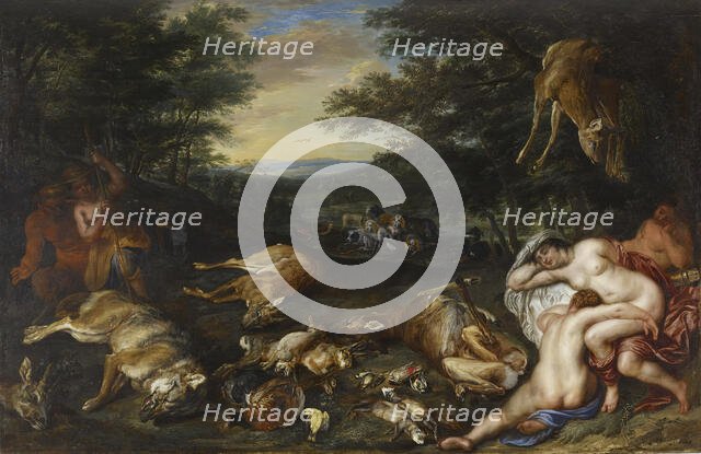 Diana and Her Nymphs after Their Hunt, 1630-1639. Creator: Jan Brueghel the younger.