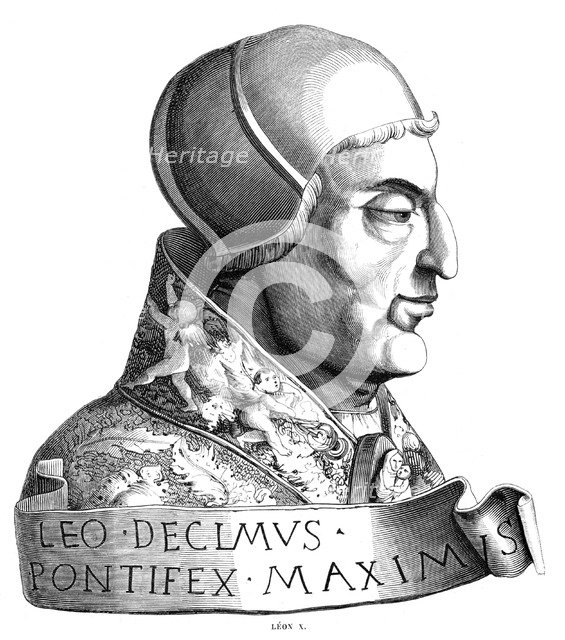 Pope Leo X (1475-1521), 16th century (1849). Artist: Unknown