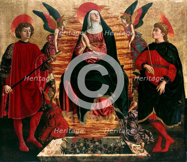 Assumption of the Virgin with Saints Julian and Minias, 1449-1450. Artist: Andrea del Castagno (c. 1418-1457)