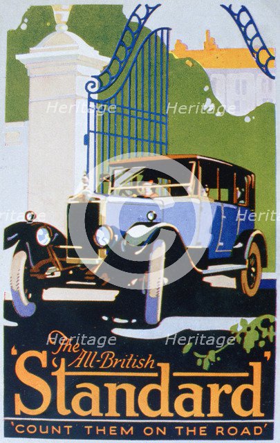 Advert for Standard motor cars, 1920s. Artist: Unknown