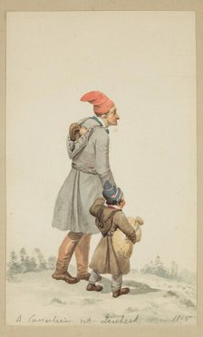 An Old Canadian and Child, 1815. Creator: Unknown.
