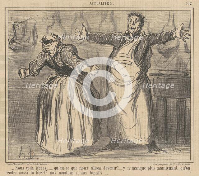 Nous voila libres ..., 19th century. Creator: Honore Daumier.