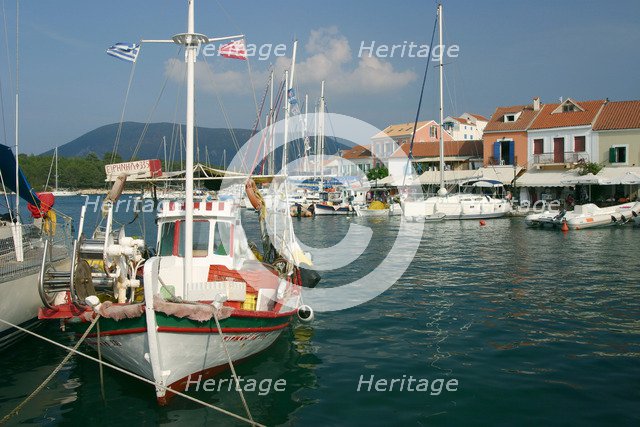 Fiskardo harbour, Kefalonia, Greece.