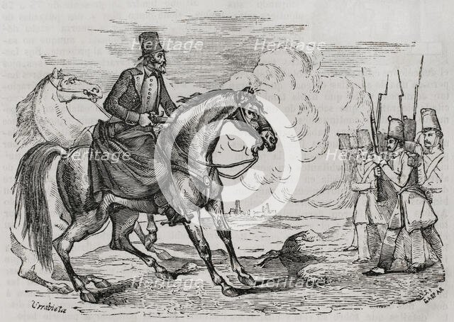 First Carlist War, (1833-1840): Jerónimo Merino Cob, known as Cura Merino (1769-1844), a..., 1842. Creator: Vicente Urrabieta.