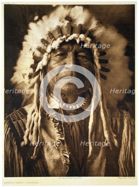 'Sitting Bear - Arikara', 1908. Artist: John Andrew & Son