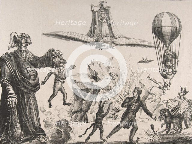 Monsters, Monkeys, and Men, ca. 1820. Creator: Anon.