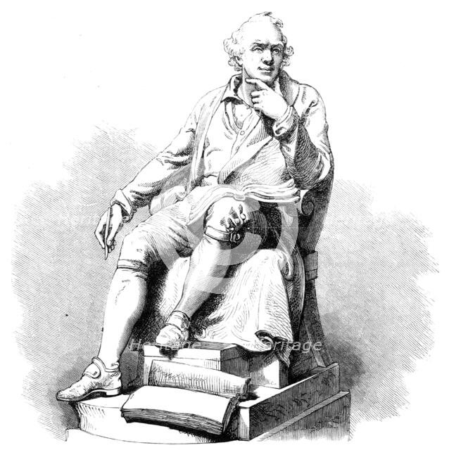 Statue of John Hunter, by H. Weekes, R.A., in the Exhibition of the Royal Academy, 1864. Creator: Unknown.