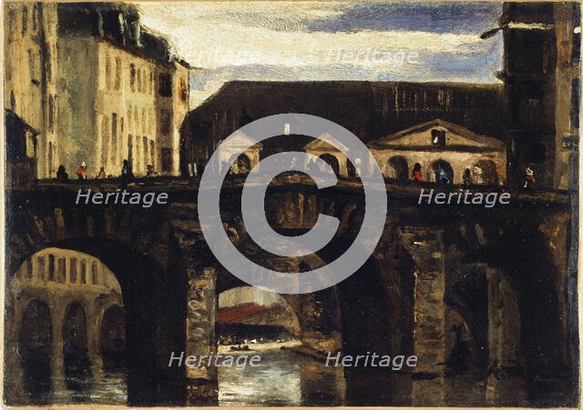 Petit Pont and the pont Saint-Charles, c1825. Creator: Louis-Godefroy Jadin.