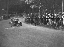 Straker-Squire of WB Horn competing in the MAC Shelsley Walsh Hillclimb, Worcestershire, 1923. Artist: Bill Brunell.