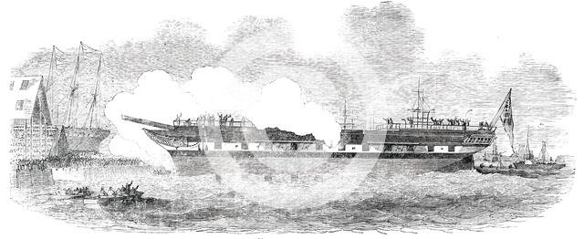 Launch of a 14-Year First Class Ship, at Dundee, 1850. Creator: Unknown.