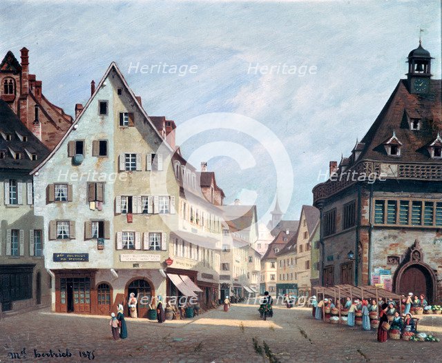 'Place Du Marche-Aux-Fruits, Colmar', 1875. Artist: Michel Hertrich