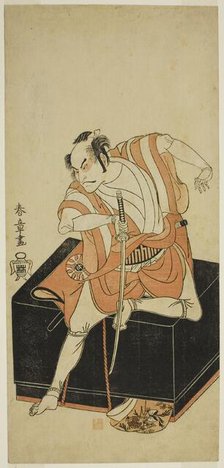 The Actor Nakamura Nakazo I as Izu no Jiro Disguised as Kemmaku no Sabu in the Play..., c. 1769. Creator: Shunsho.