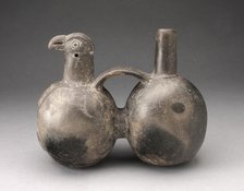 Double-Chambered Strap Vessel with Sculpted Bird Head, A.D. 1200/1450. Creator: Unknown.