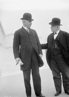 Frank Putnam Flint, Senator from California, Left, with Senator Thomas Staples..., 1913. Creator: Harris & Ewing.