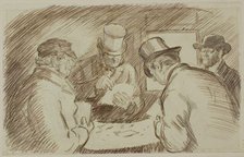 A Game of Cards, 1870/91. Creator: Charles Samuel Keene.