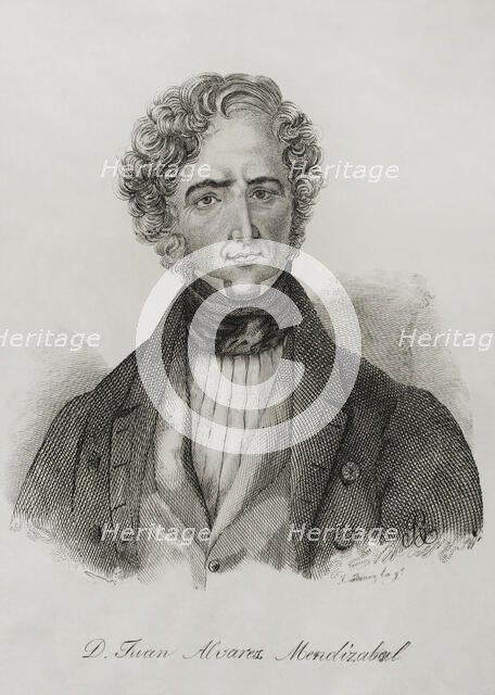 Juan Alvarez de Mendizábal (1790-1853), Spanish politician and financier..., 1845.  Creator: Jose Gomez.