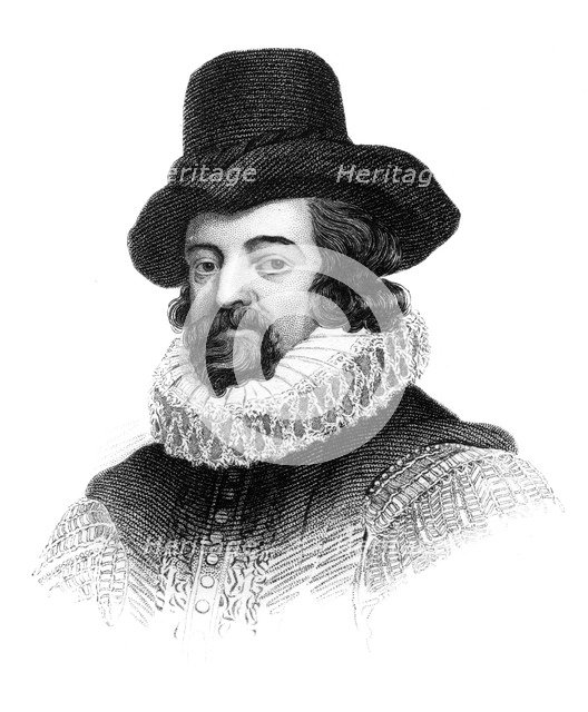 Francis Bacon, Viscount St Albans, English philosopher, statesman and essayist, (c1850). Artist: Unknown