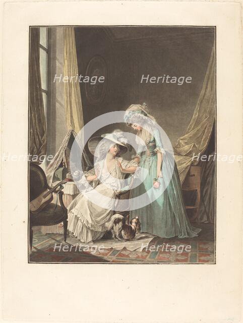 L'aveu difficile (The Difficult Confession), 1787. Creator: Jean Francois Janinet.