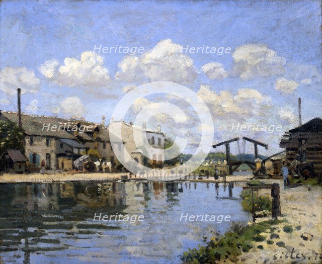 'The Canal Saint-Martin, Paris', 1872. Artist: Alfred Sisley