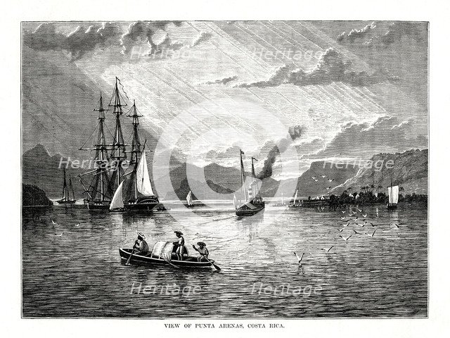 'View of Punta Arenas, Costa Rica', 1877. Artist: Unknown